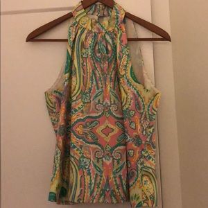 J. MCLaughlin silk sleeveless top. S 6 Silk lined.